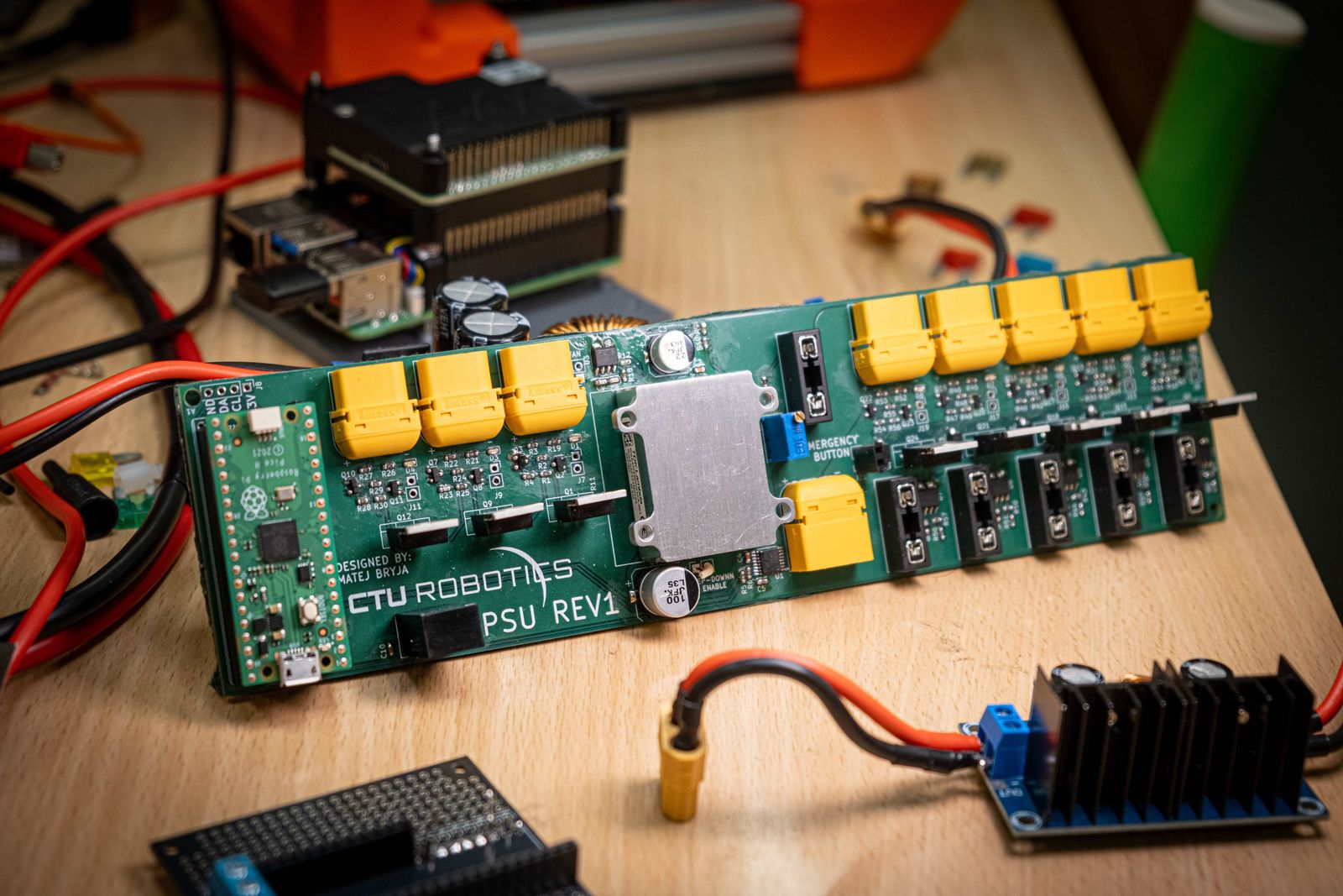 A power supply board designed by CTU Robotics