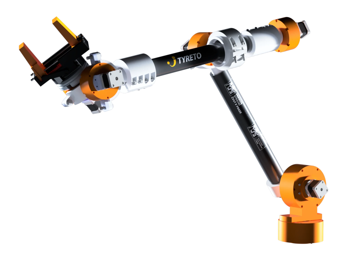 Render of the Perun Gen 1 robotic arm